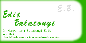 edit balatonyi business card